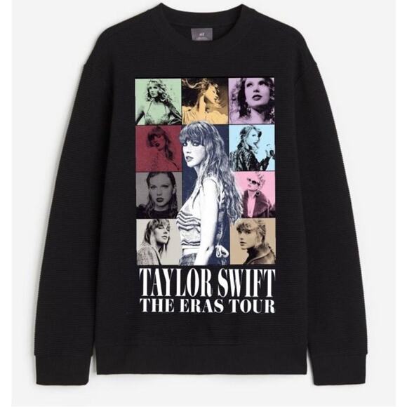 GILDAN Taylor Swift The Eras Tour Black Sweatshirt, Size L, New without Tag - Picture 4 of 4